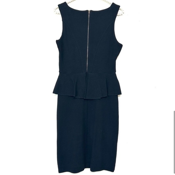 Ganni Miss Marple Peplum Sleeveless Deep Plunge Sheath Dress SIZE SMALL - Picture 4 of 8